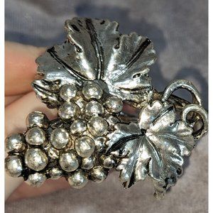 Vintage Signed Arthur Court Silver Grapevine Napkin Ring